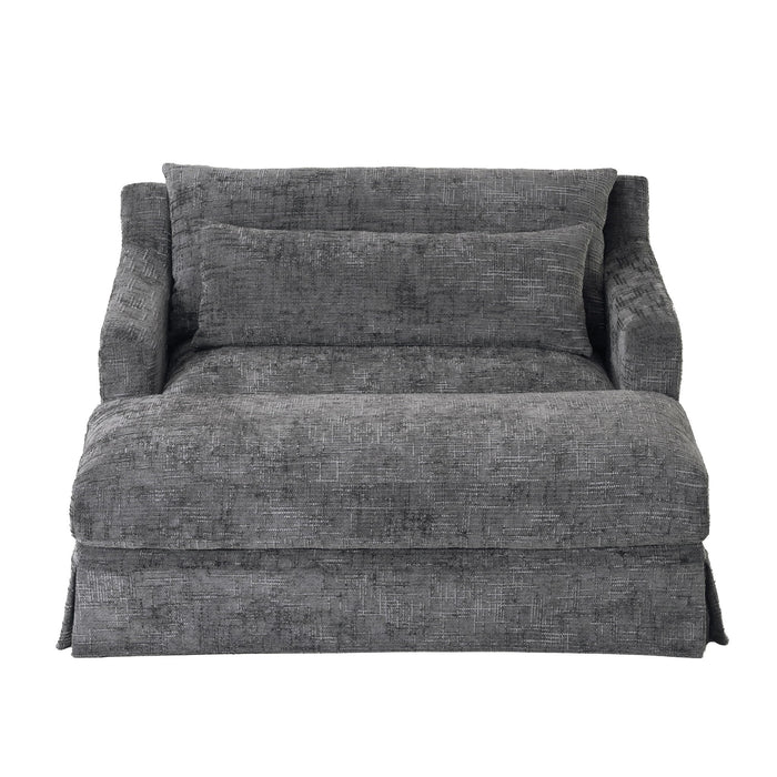 Sofa Bed Loveseat With Textured Surface And 2 Cushions