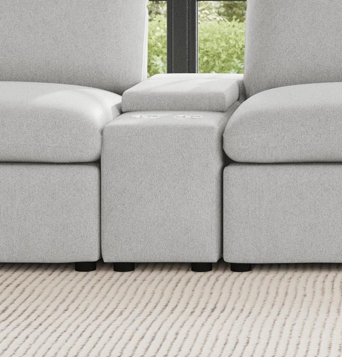 Collins Upholstered Modular Storage Console Grey