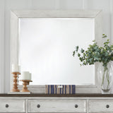 River Place - Mirror - Riverstone White & Tobacco