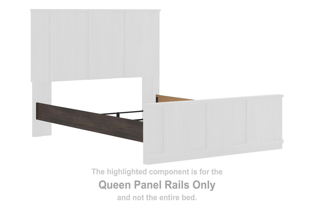 Shaehartin - Queen Panel Rails - Dark Brown