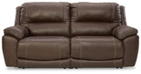 Dunleith - 2-Piece Power Reclining Loveseat - Chocolate