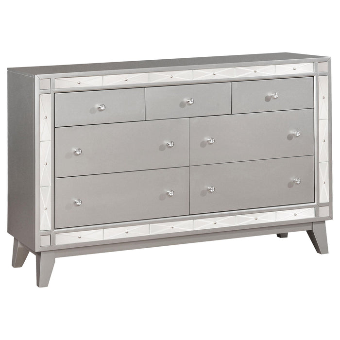 Leighton 7-drawer Dresser Metallic Mercury