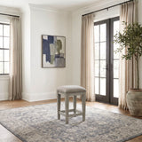 Heartland - Upholstered Console Stool - Antique White / Tobacco Tops