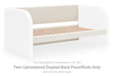 Arloster - Twin Upholstered Daybed Back Panel Rails - White