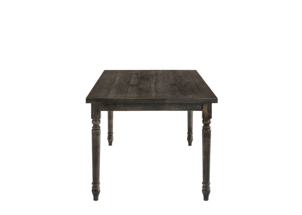 Claudia II - Weathered 7 Pieces Dining Room Set - Gray