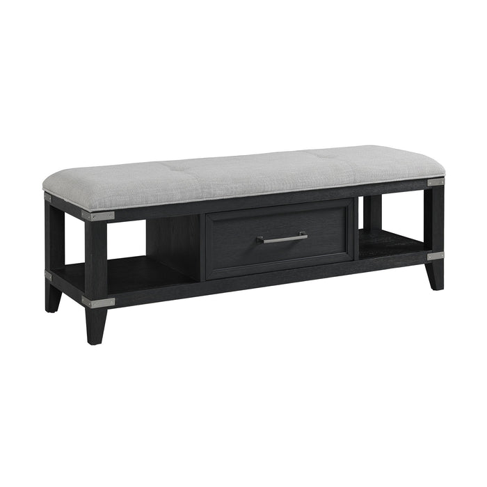 Laguna - Storage Bench - Weathered Steel