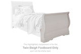 Anarasia - Twin Sleigh Footboard - White