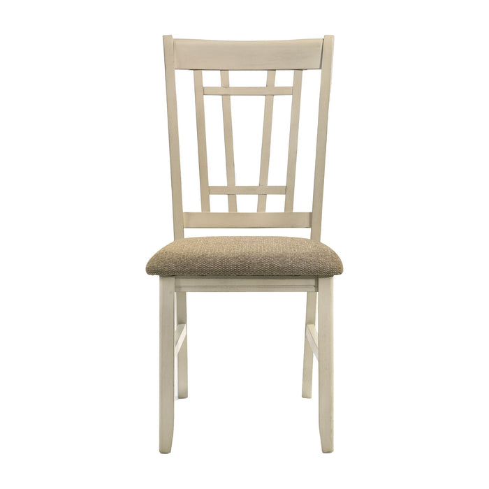 Mission Casuals - Lattice Chair - Rustic White / French Oak