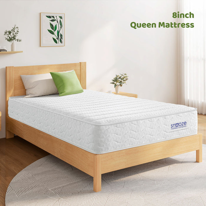 Snooze Mattress Company Crest - 8" Tight Top Medium Firm Independently Encased Pocket Coil Mattress