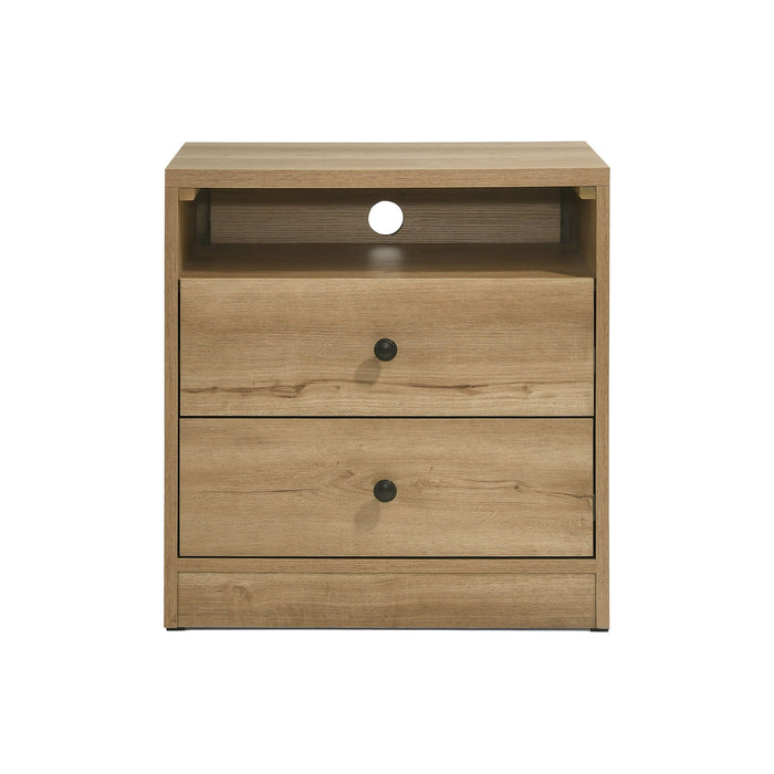 Vega - Nightstand - Natural Oak Melamine