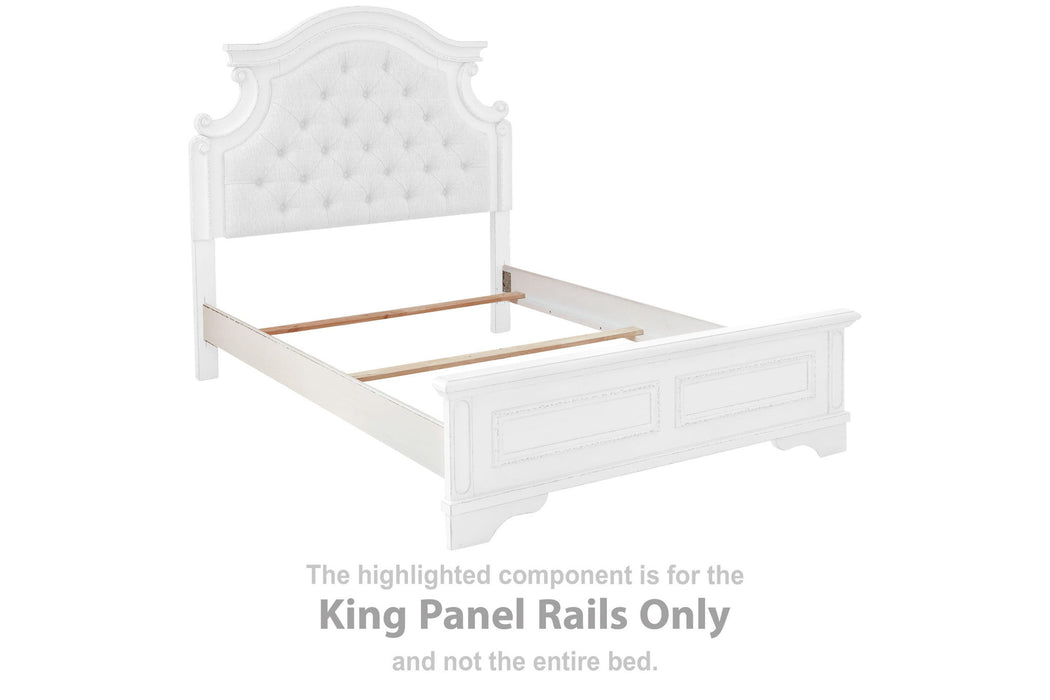 Realyn - King Panel Rails - Chipped White