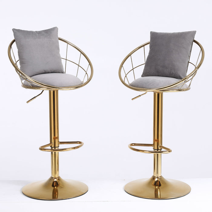 Unique Design Bar Chair, 360 Degree Rotation, Adjustable Height, Suitable For Dining Room And Bar