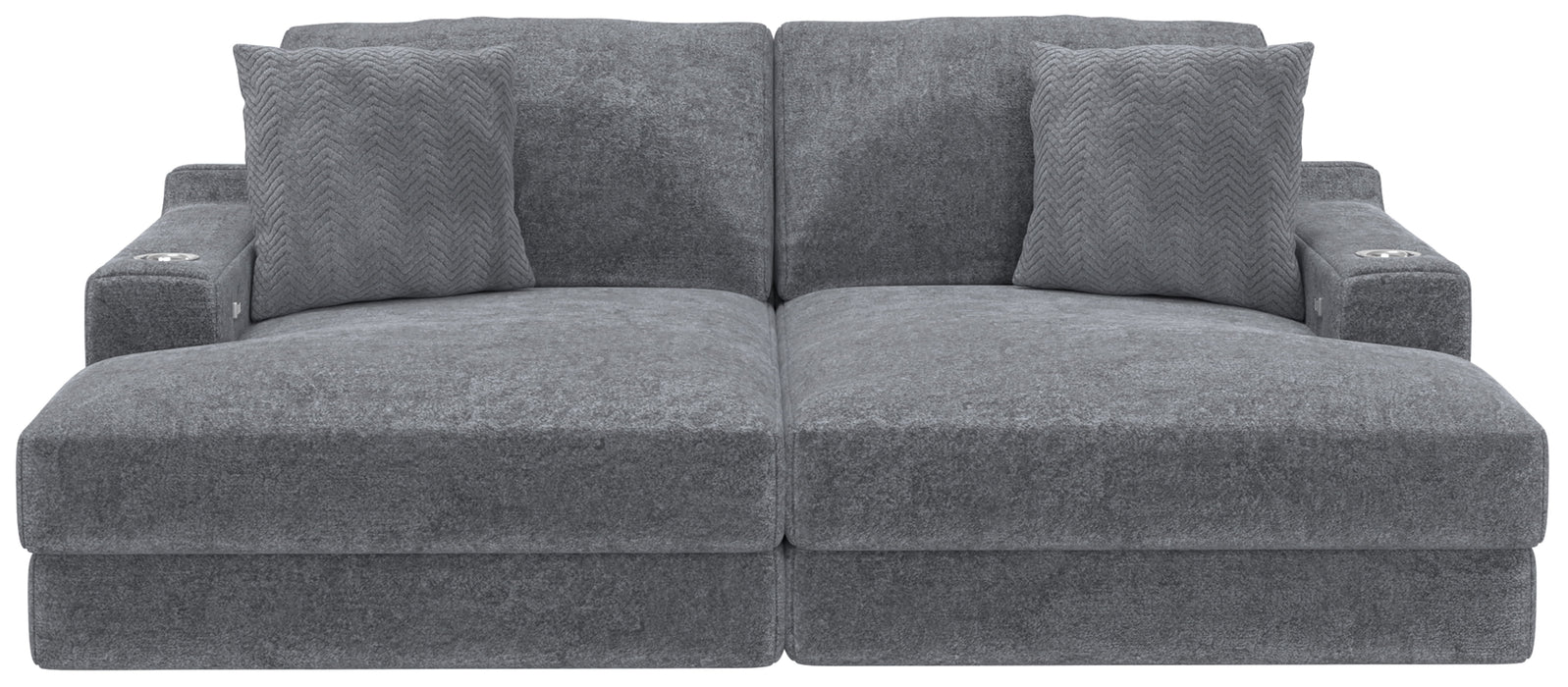 Cozy - 2 Piece Double Wide Chaise With USB Charging Ports