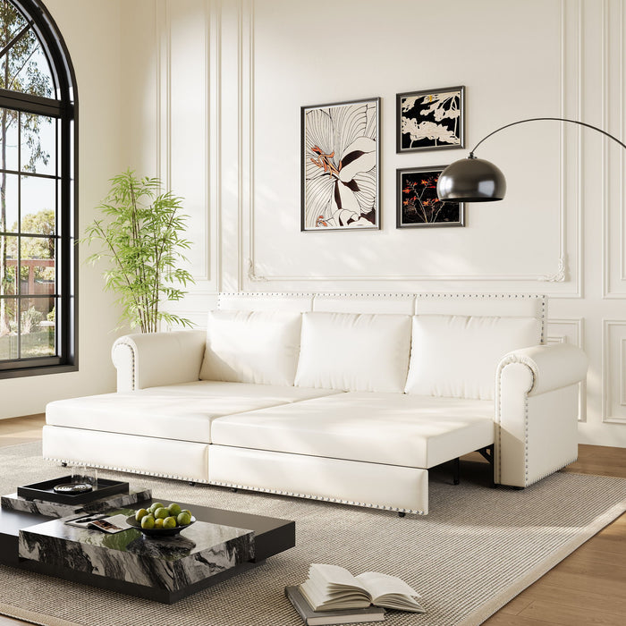 Chesterfield Sofa & Pull Out Bed