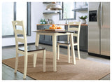 Woodanville - Round DRM Drop Leaf Table - Cream / Brown