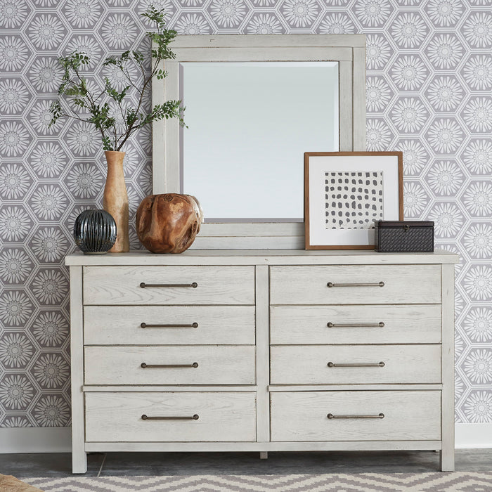 Modern Farmhouse - Platform Bed, Dresser & Mirror