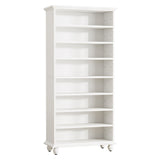 8 Tier Led Illuminated Shoe Cabinet With Adjustable Shelves, Storage Rack For 26 Pairs - White