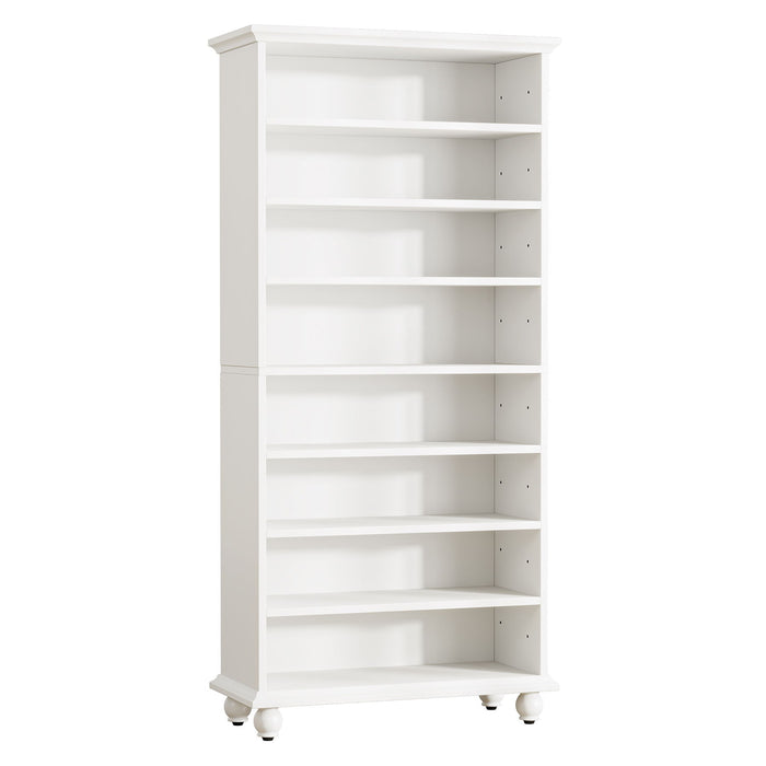 8 Tier Led Illuminated Shoe Cabinet With Adjustable Shelves, Storage Rack For 26 Pairs - White