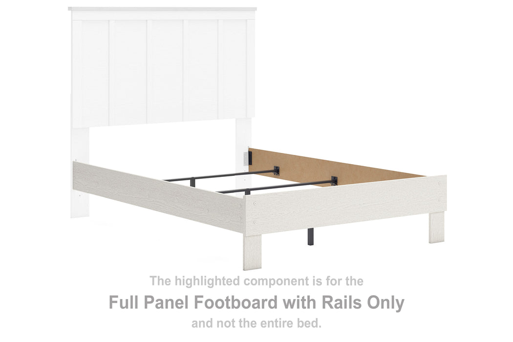 Linnocreek - White - Full Panel Footboard With Rails