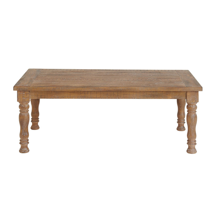 Highland - Coffee Table With Turned Legs - Sandwash