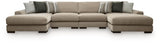 Linenhause - 4-Piece Double Chaise Sectional - Dune