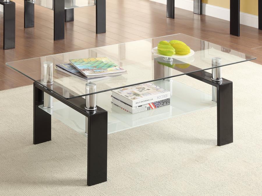 Dyer - 1-Shelf Rectangular Glass Top Table