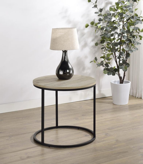 Lainey - Round Faux Marble Side End Table