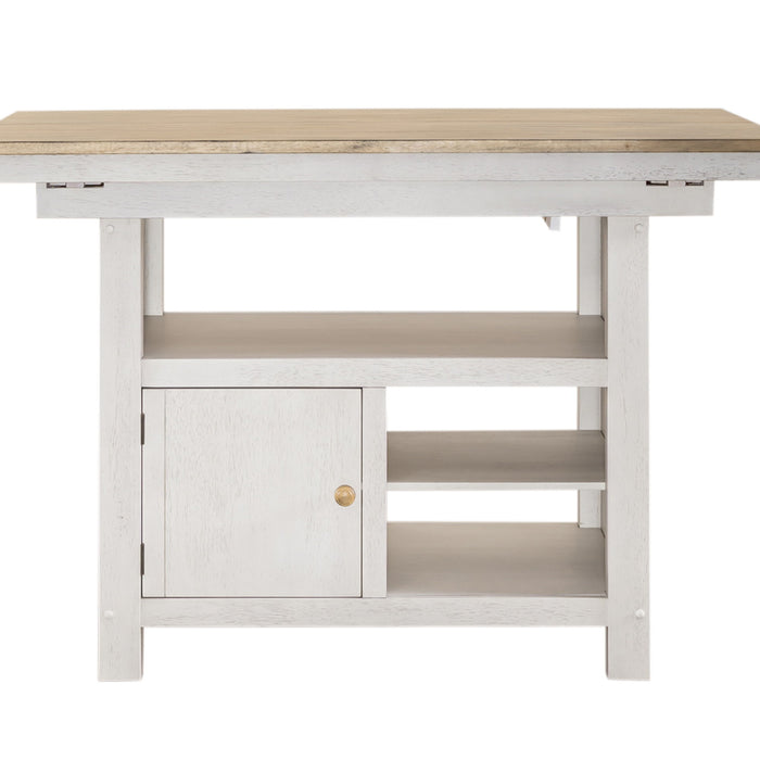 Lindsey Farm - Kitchen Island Base - Weathered White