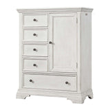 Olivia - Wood Chifferobe - Brushed White