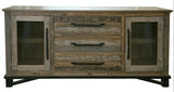Loft - Buffet With 3 Drawer / 2 Doors - Two Tone Gray / Brown