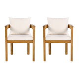 Abaco - Outdoor Acacia Wood Dining Chair (Set of 2) - Beige