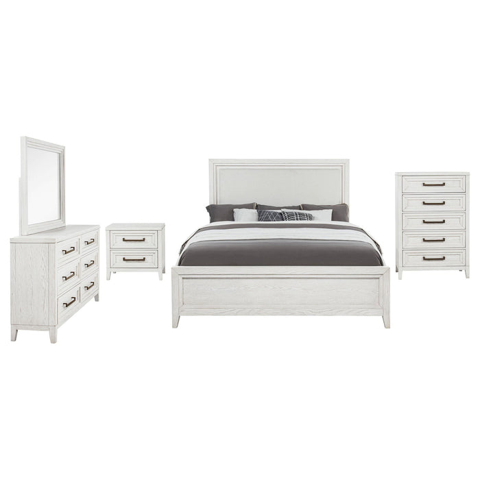 Marielle 5-piece Cal King Bedroom Set Distressed White