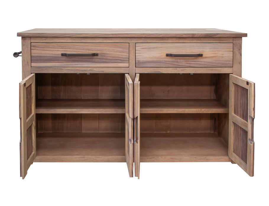 Natural Parota - Kitchen Island - Brown Cappuccino