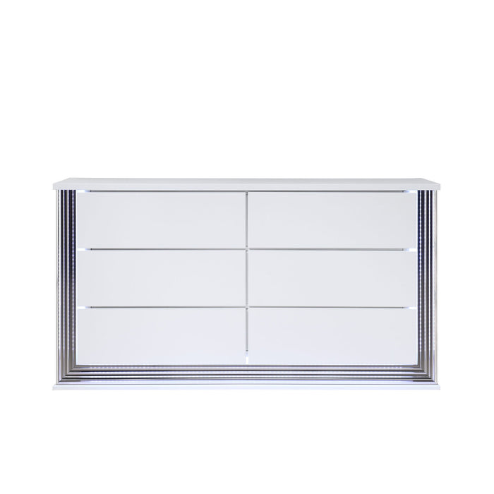 Moon - 5 Pieces Bedroom Set With LED Accent