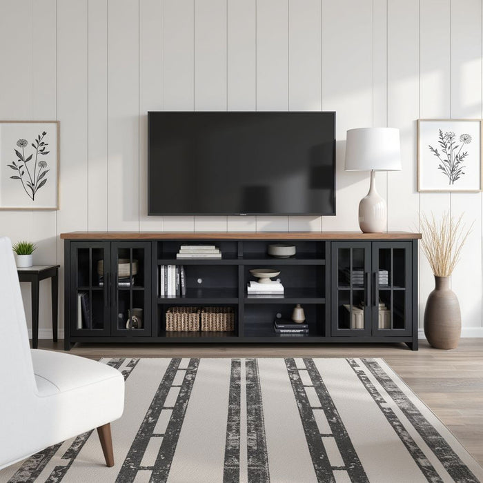 TV Stand Console For TVs Up To 100" - Black / Whiskey