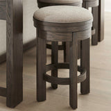 Lennox Hill - Upholstered Swivel Console Stool - Bark