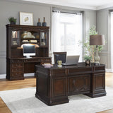 Brayton Manor - 5 Piece Home Office Jr Executive Set - Cognac