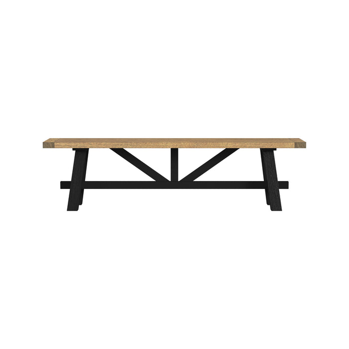 Hendricks - Dining Bench - Rustic Wheat / Raven