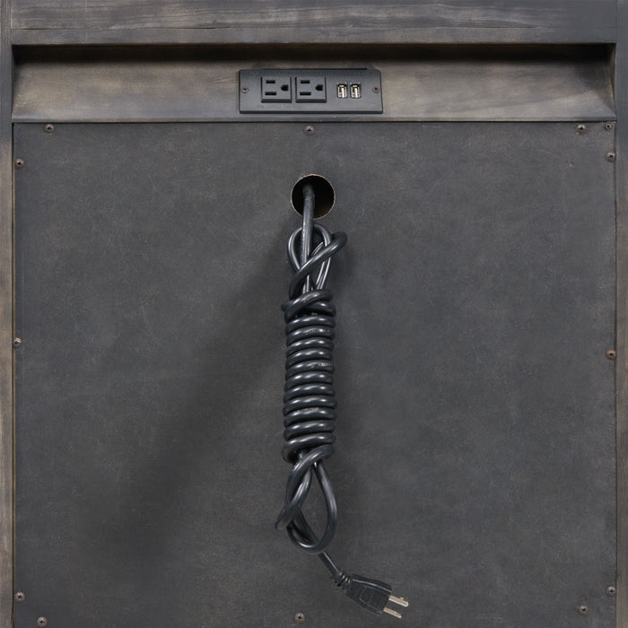 Portia - Drawer Nightstand - Brushed Brindle