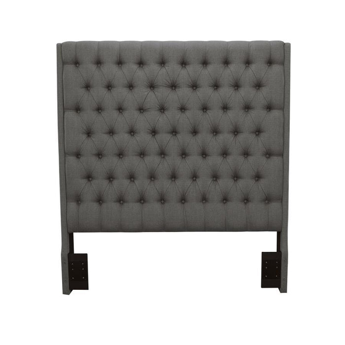 Camille - Upholstered Queen Panel Headboard - Gray
