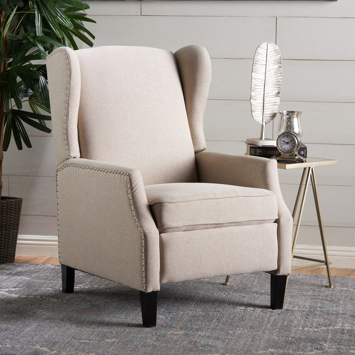 Westeros Wing Back Fabric Upholstered Recliner
