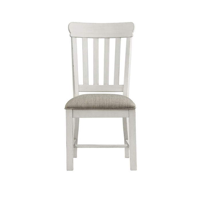 Drake - Slat Chair - Rustic White / French Oak