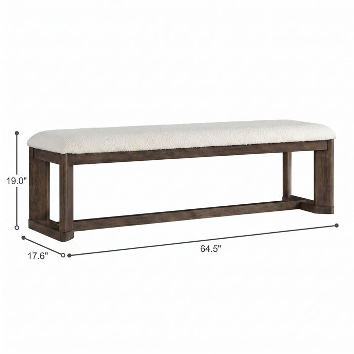 Backless Upholstered Dining Bench