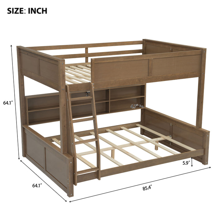 Bunk Bed With Storage Cabinets And USB Ports