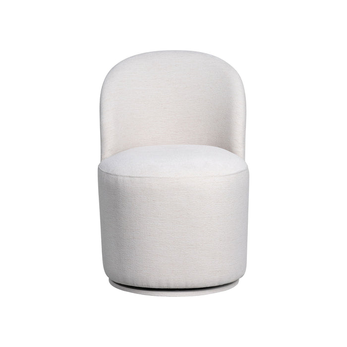 Upholstered Dining Chair Curved Back Modern