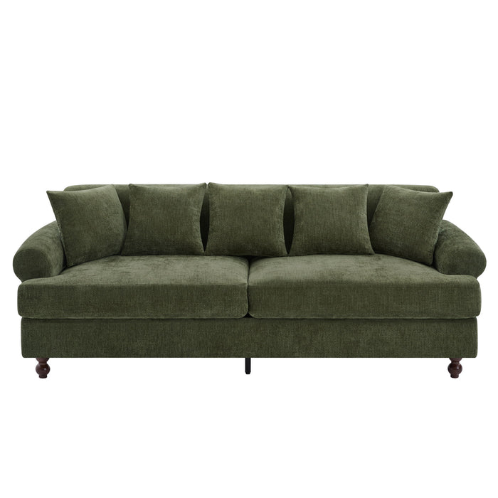 3 Seater Sofa For Living Room - Green
