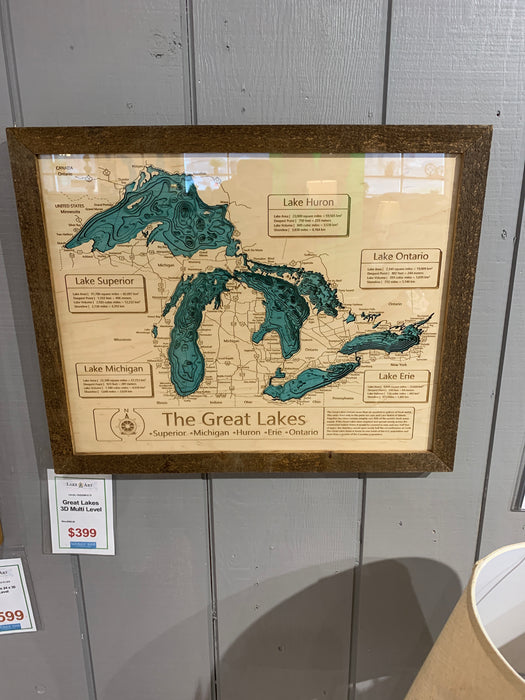 Great Lakes Wall Art 3D