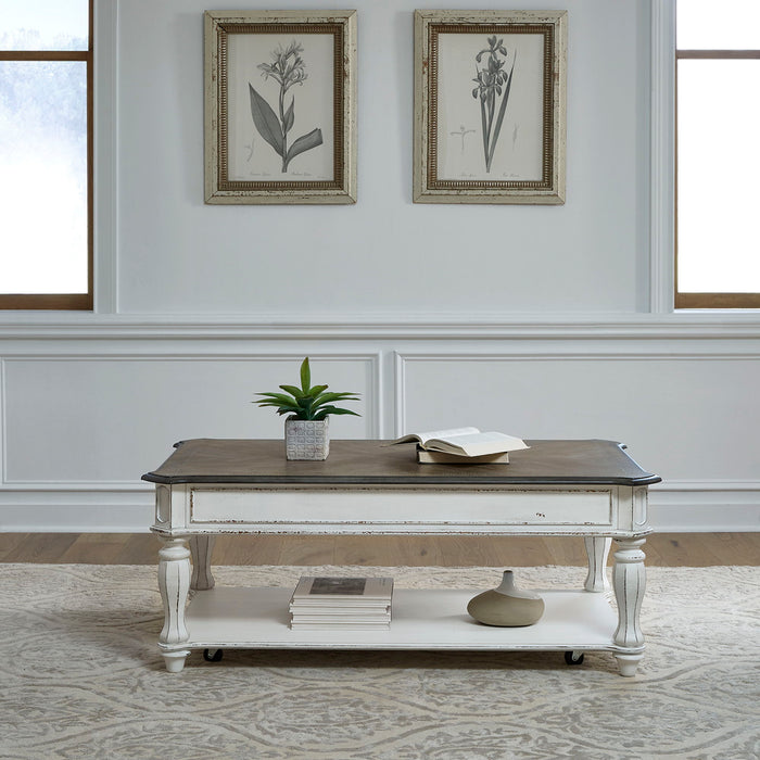 Magnolia Manor - Lift Top Cocktail Table - Antique White