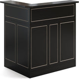 L-Shaped Home Bar Cabinet With Stemware Racks, 4 Tier Corner Unit, Liquor Wine Bar Table & Reception Desk For Home Pub - Black