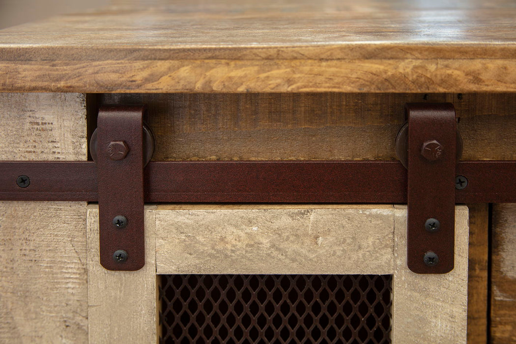 Antique - Cocktail Table With 8 Drawers / 4 Doors - Multicolor